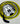 Yellow circle dog   uvdtf decal